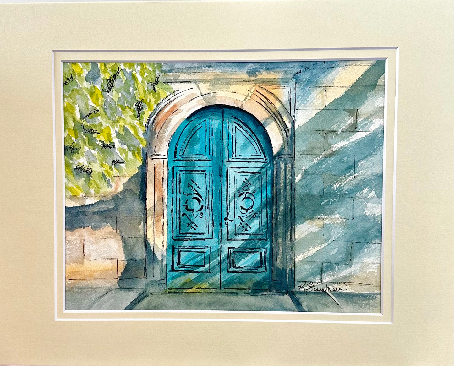 Blue Arch Door