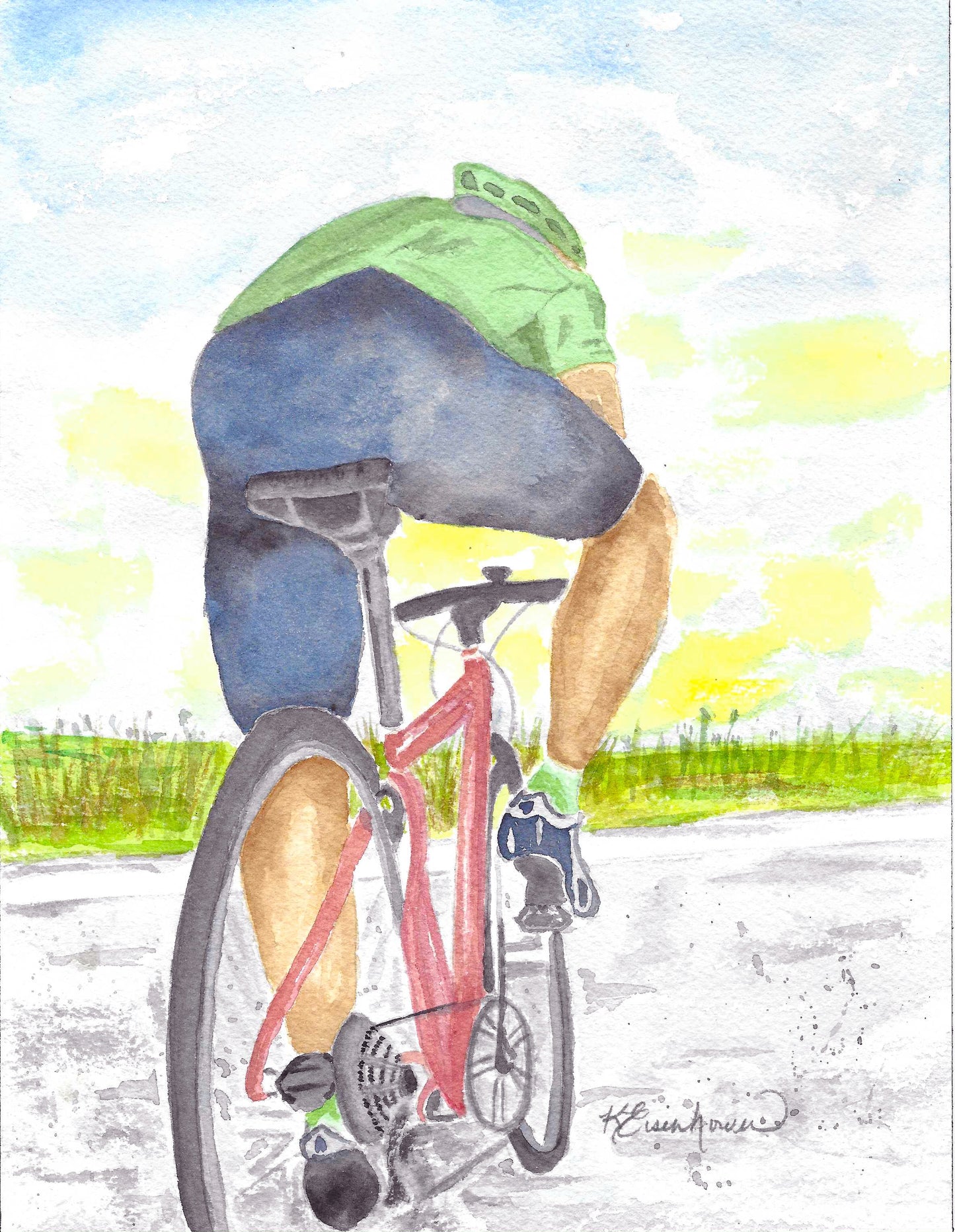 Cyclist on the Road