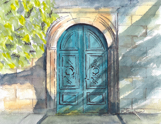 Blue Arch Door