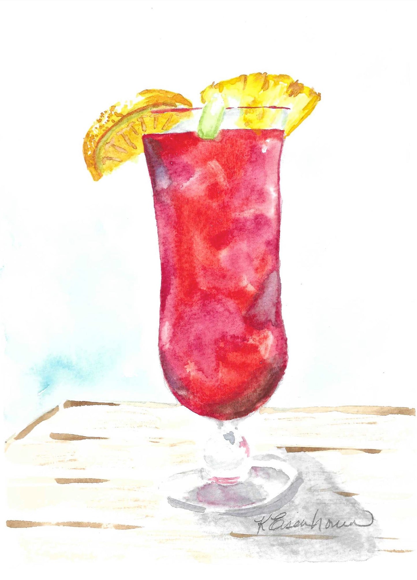 Tall Red Cocktail