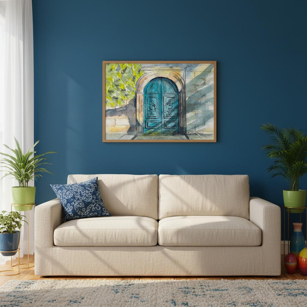 Porte Provençal Watercolor Print -- Museum Quality Matte Paper Poster