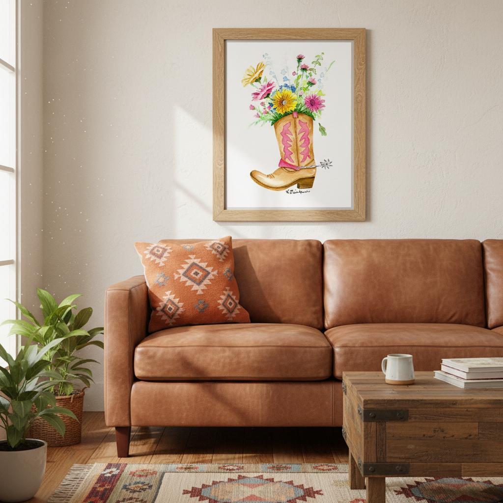 Howdy Spring Watercolor Print -- Museum-Quality Matte Paper Poster